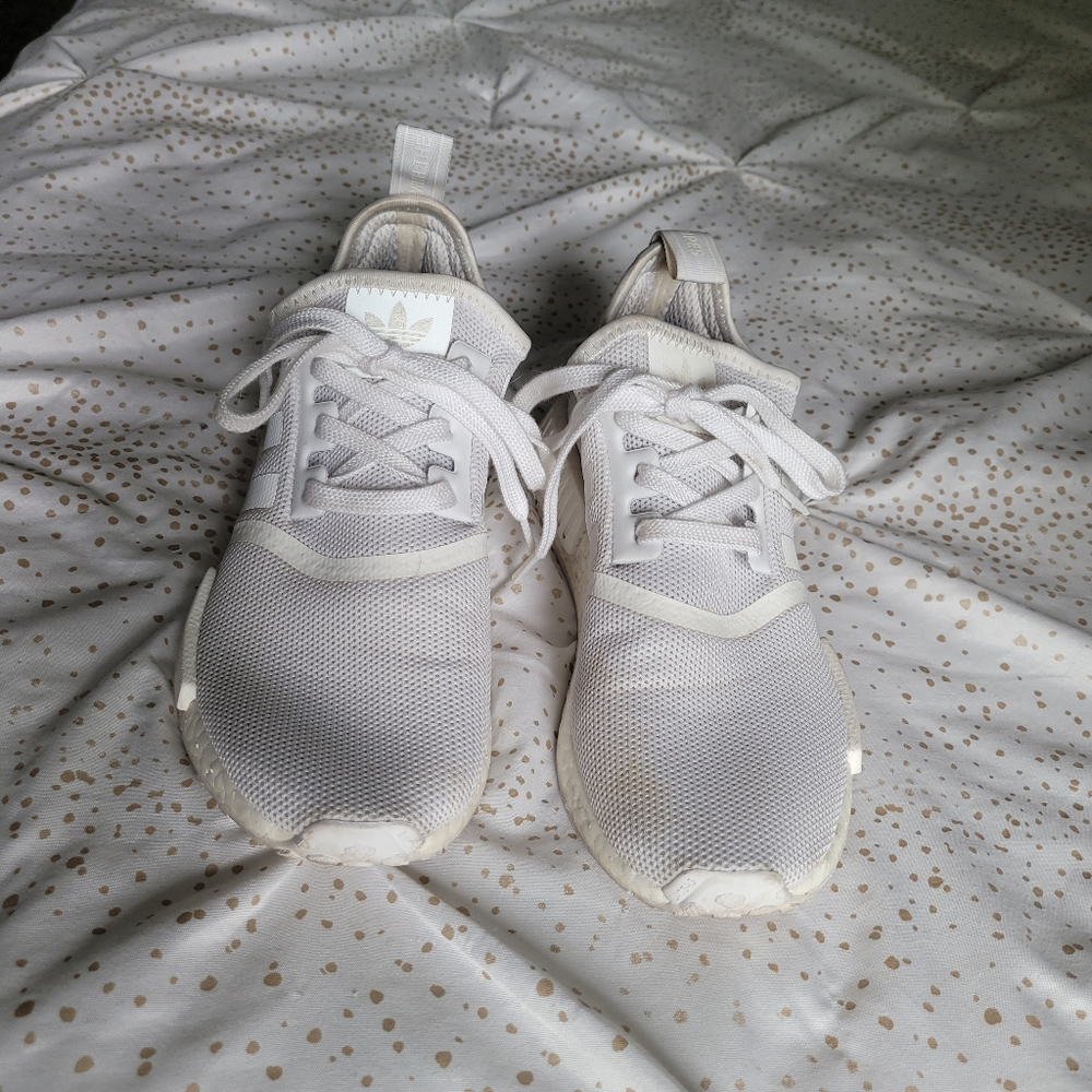 All White Adidas NMD R1